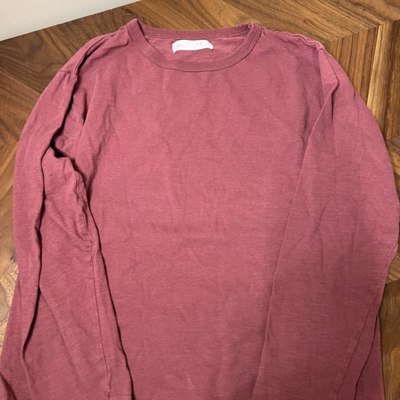Zara Boys Long Sleeve T-Shirt Dark Pink Blush Colour Sz 11/12 - Picture 2 of 2